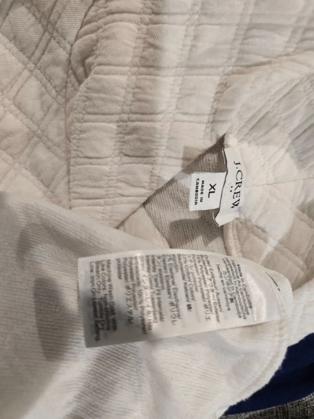 J Crew Mock Neck quilted texture Sweater XL
